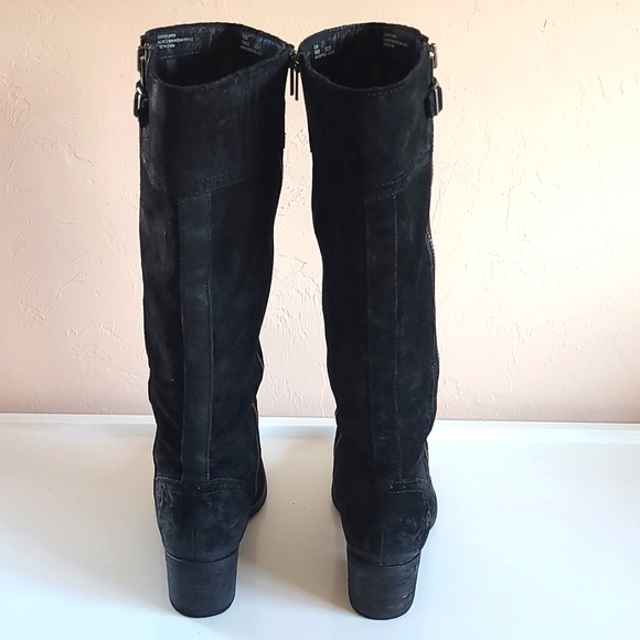 NWOT Born Crown Poly Equestrian Black Suede Wide Calf Riding Boots 9.5M Women - Picture 5 of 13